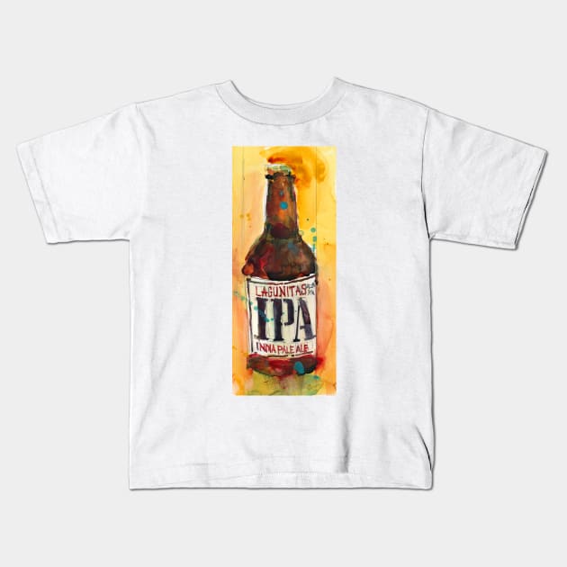 IPA Beer Art Kids T-Shirt by dfrdesign